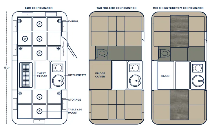 Happier Camper Traveler ESSENTIALS floor plan