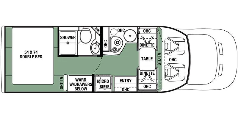 Forest River Sunseeker TS2380 floor plan