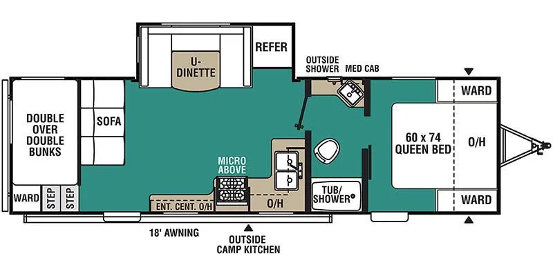 2020 Coachmen Viking 262BHS - Floor plan