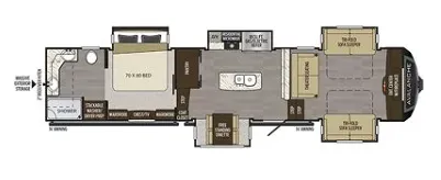 Keystone Alpine Avalanche Edition 382FL floor plan