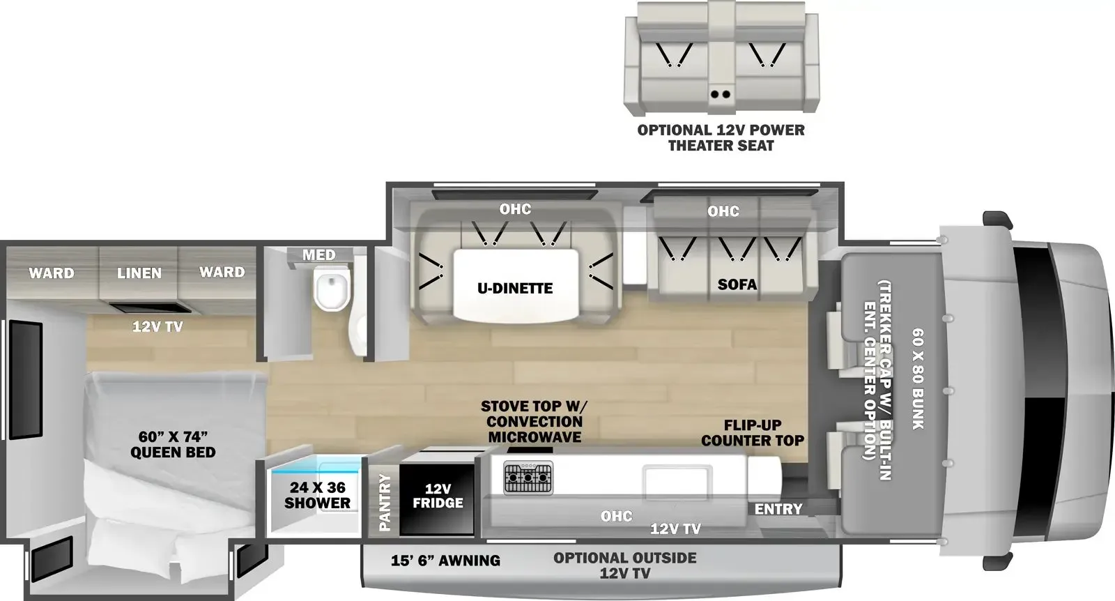 2026 Forest River Sunseeker 3010DS - Floor plan