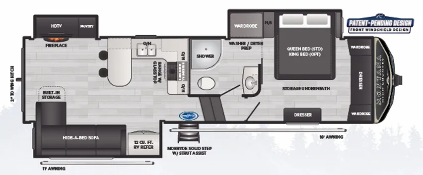 2021 Keystone Montana High Country 281CK - Floor plan