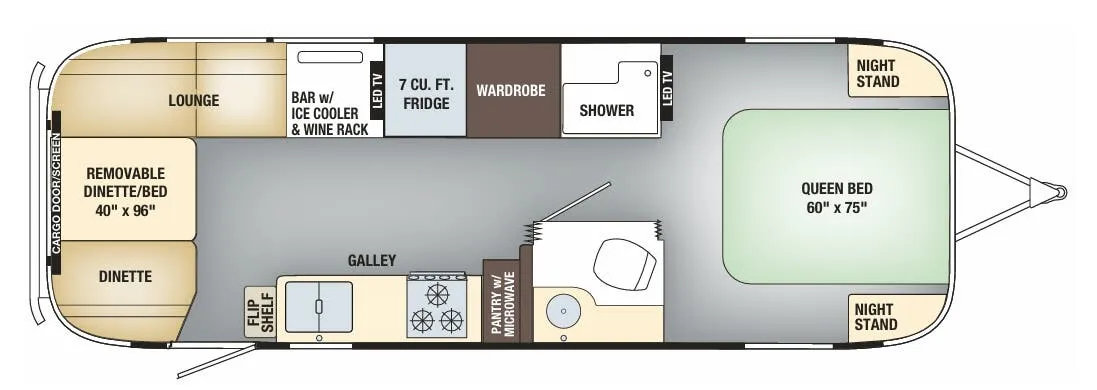 Airstream Tommy Bahama BASE floor plan