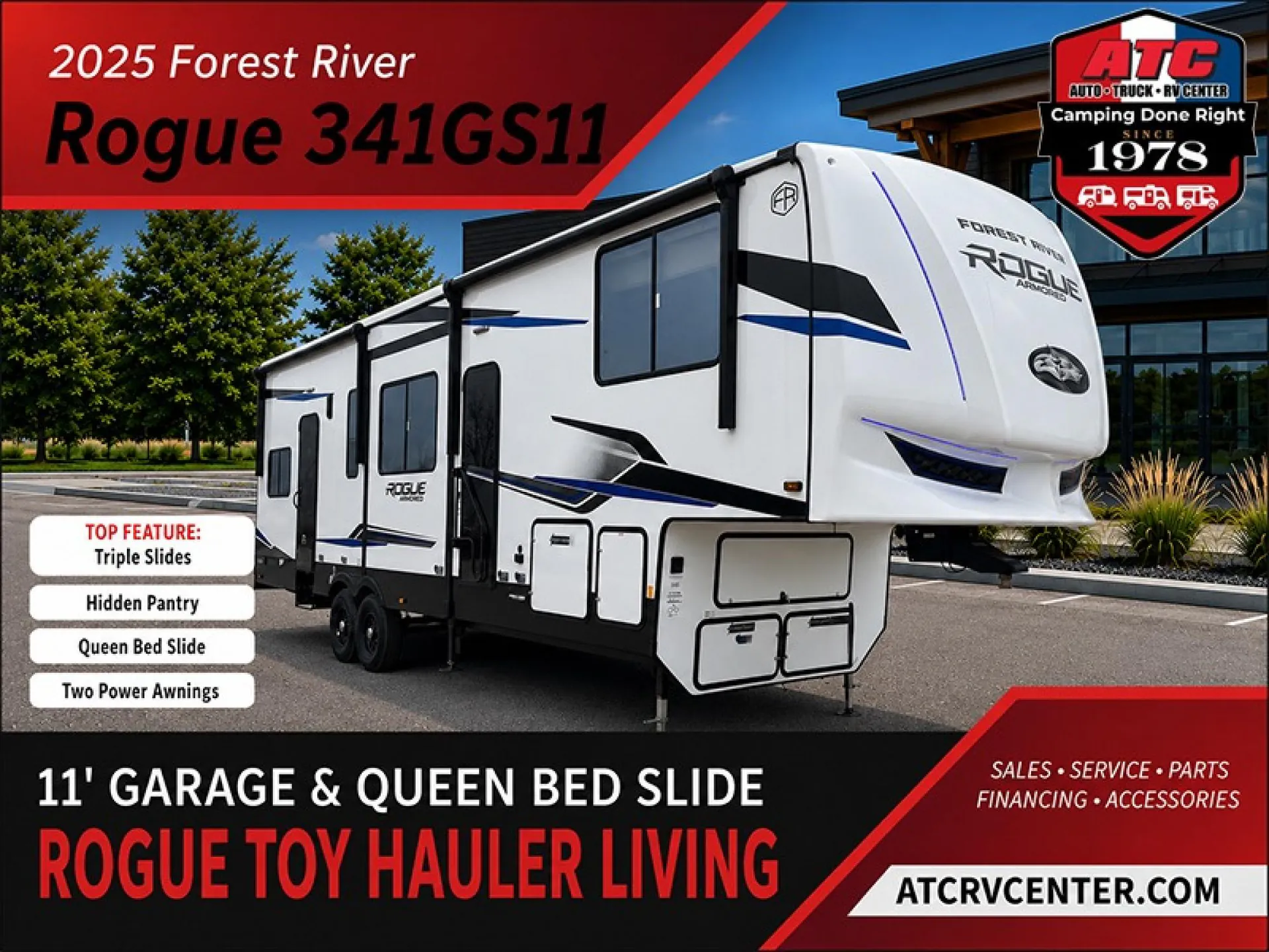2025 Forest River Vengeance Rogue Armored 341GS11 dealer photo 1 from ATC RV Center