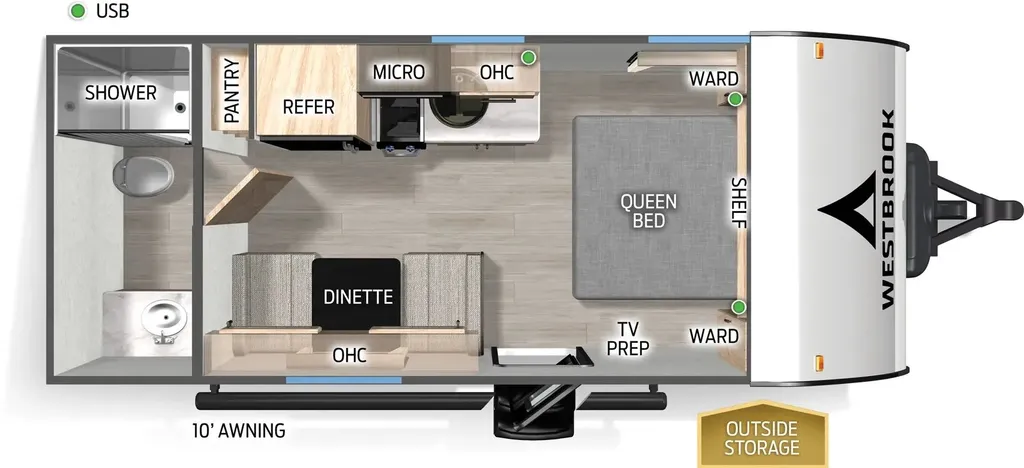2026 Forest River Westbrook 16RBCC floor plan