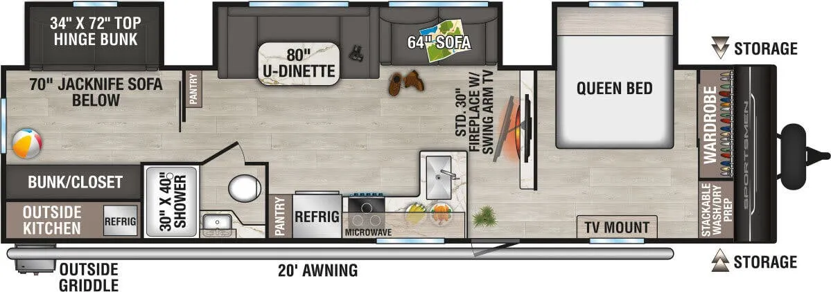 K-Z Sportsmen SE 333BHKSE floor plan