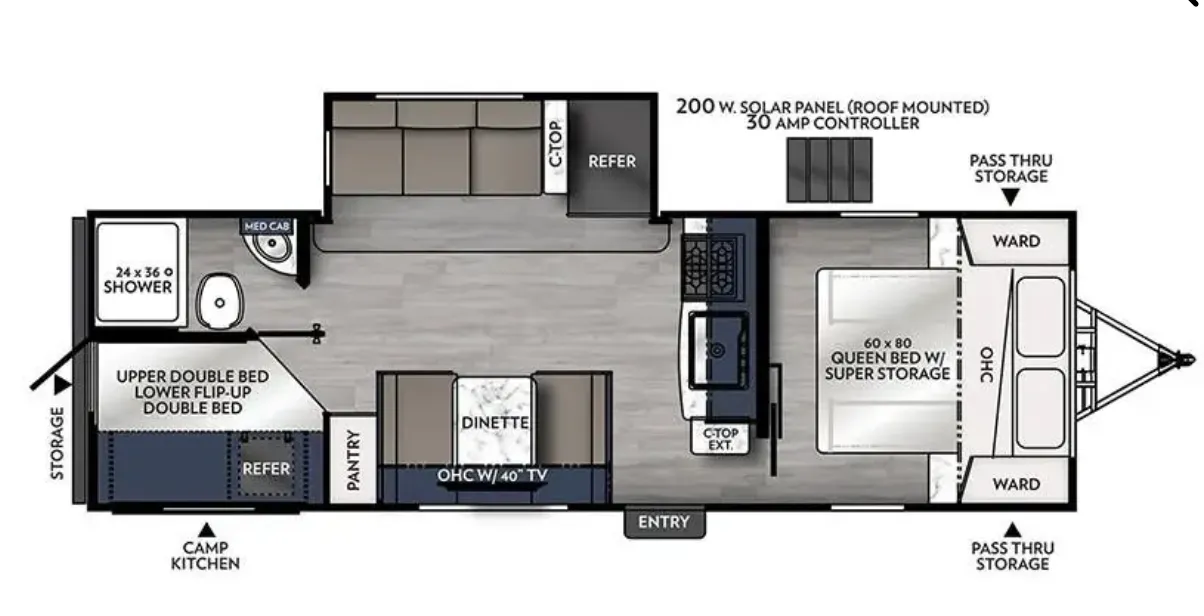 2022 Coachmen Apex Ultra-Lite 256BHS - Floor plan