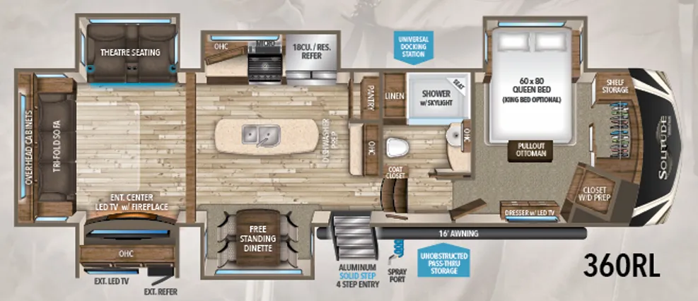 Grand Design Solitude 360RL-R floor plan