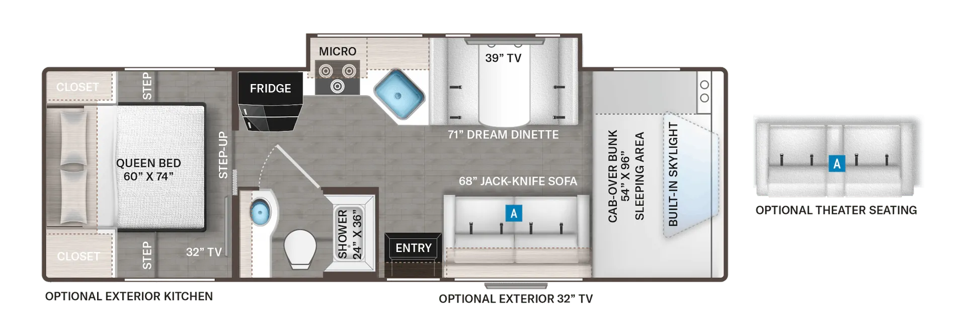 Thor Motor Coach Echelon LC28 floor plan