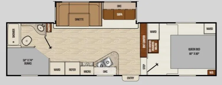Coachmen Chaparral X-Lite 28 BHS floor plan
