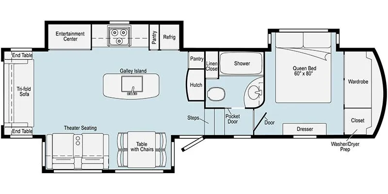2022 Forest River Wildwood Heritage Glen Hyper-Lyte 22RBHL floor plan