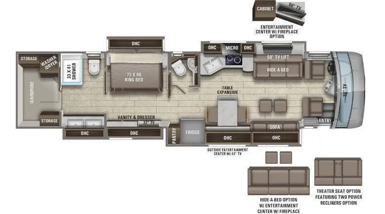 Entegra Coach Cornerstone 45F floor plan