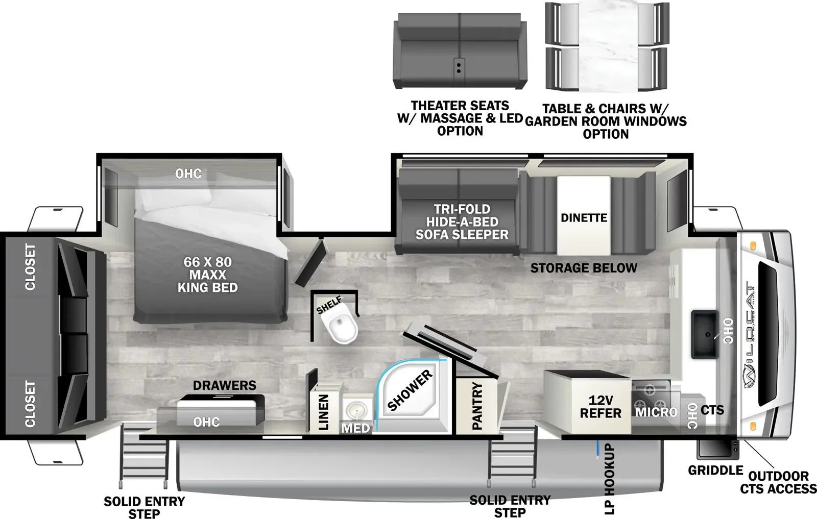 Forest River Wildcat Maxx 276FKX floor plan