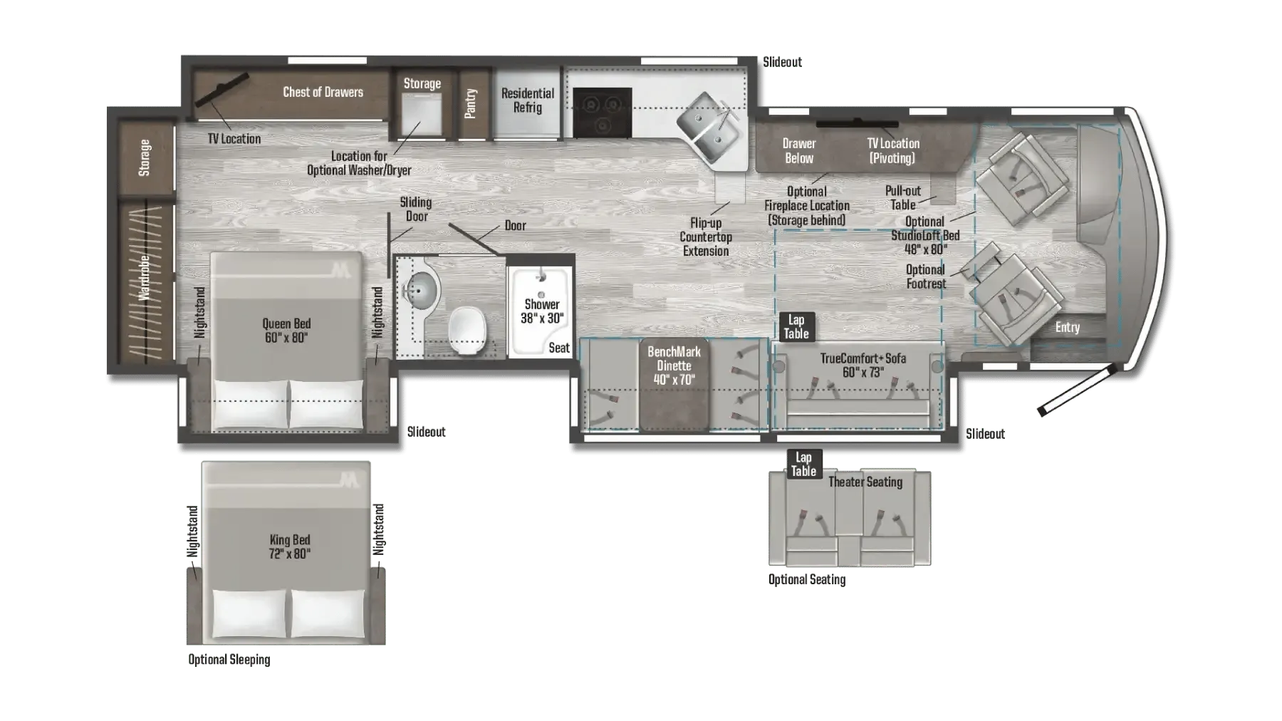 Winnebago Forza 36H floor plan