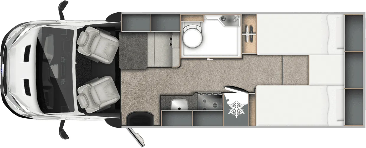 Auto-Trail Excel 690T floor plan