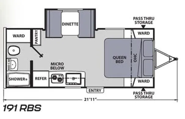 2022 Coachmen Apex Nano 191RBS - Floor plan