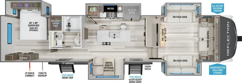 2026 Grand Design Reflection 360FLS floor plan