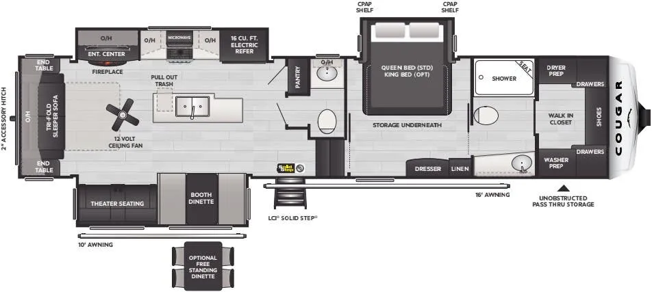 Keystone Cougar 355FBS floor plan