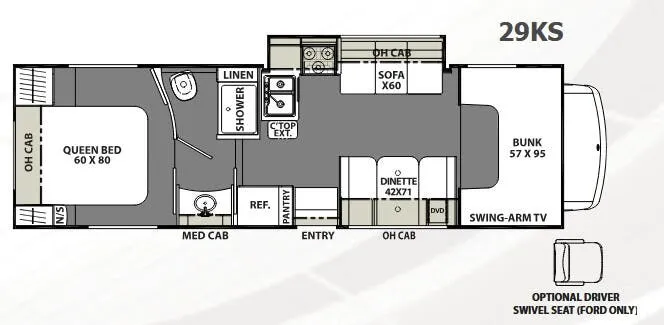 Coachmen Freelander 29KS floor plan