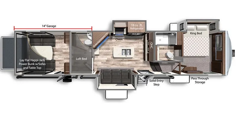 2022 Dutchmen Voltage 3845 - Floor plan