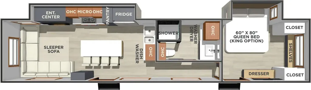 2026 Forest River Riverstone Lost Pines HEMLOCK floor plan
