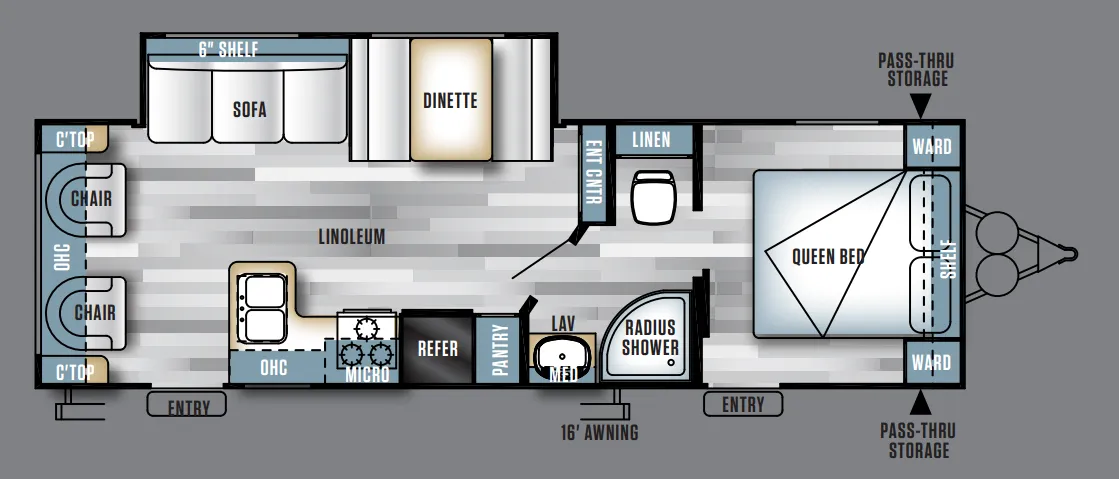 Forest River Salem Cruise Lite 254RLXL floor plan