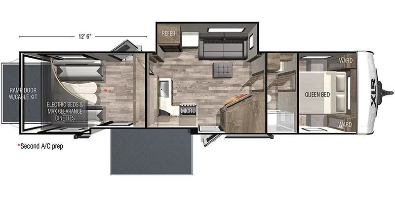 Forest River XLR Hyperlite 3412 floor plan