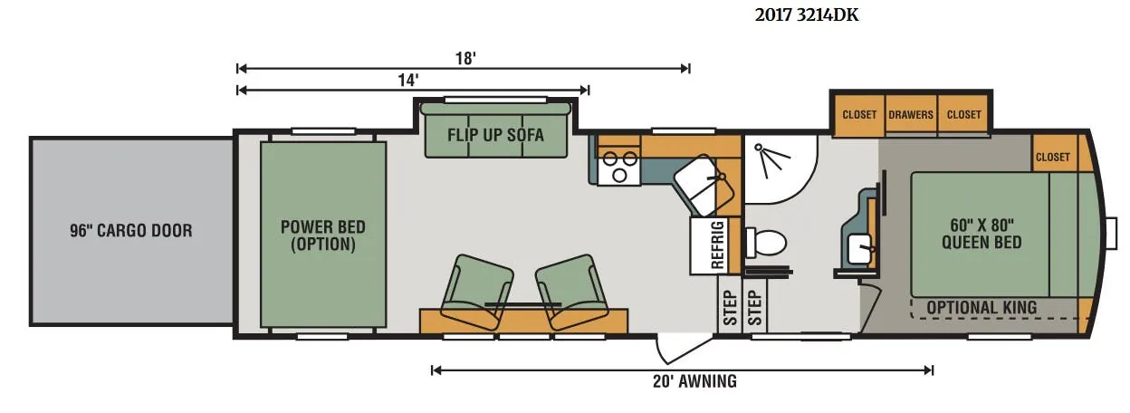 K-Z Sidewinder 3214DK floor plan