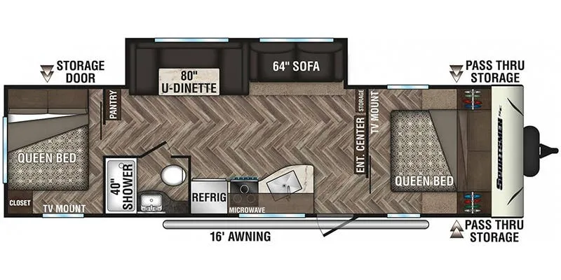 K-Z Sportsmen SE 301DBSE floor plan