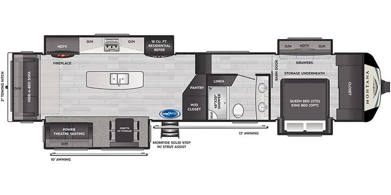 2021 Keystone Montana 3781RL - Floor plan