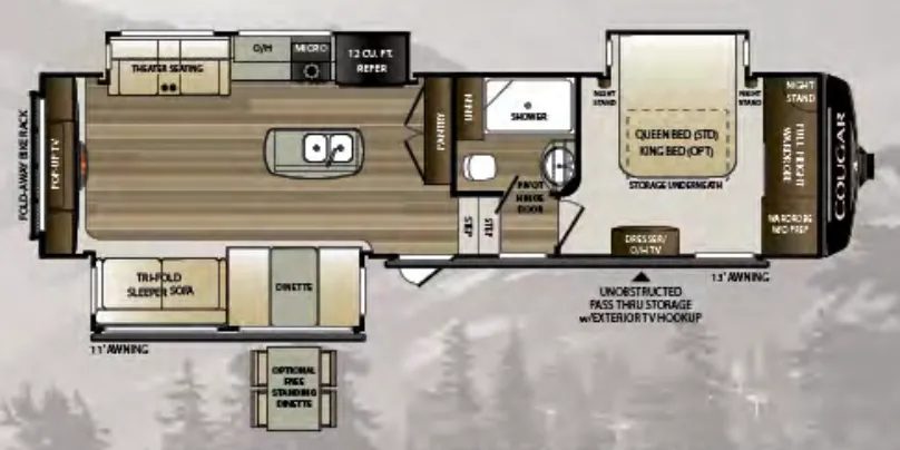 Keystone Cougar 311RES floor plan
