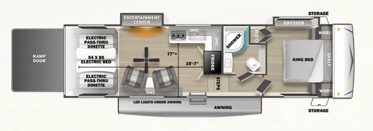 Forest River Shockwave 2800RLT floor plan