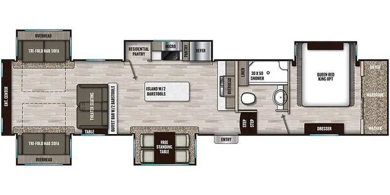 Shasta Phoenix 381RE floor plan