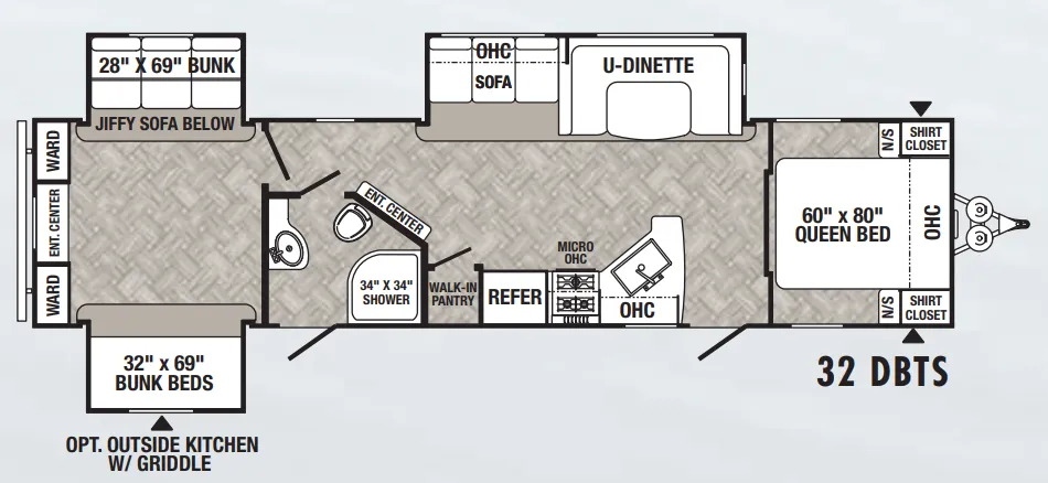 Palomino Puma 32DBTS floor plan