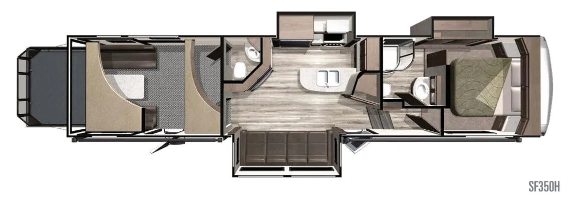 Highland Ridge Silverstar THX SF350H floor plan