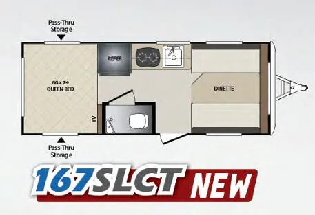 Keystone Bullet Colt 167SLCT floor plan