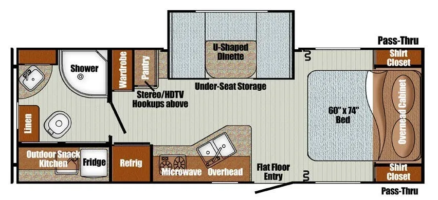 2026 Gulf Stream Vintage Cruiser 23FBS floor plan