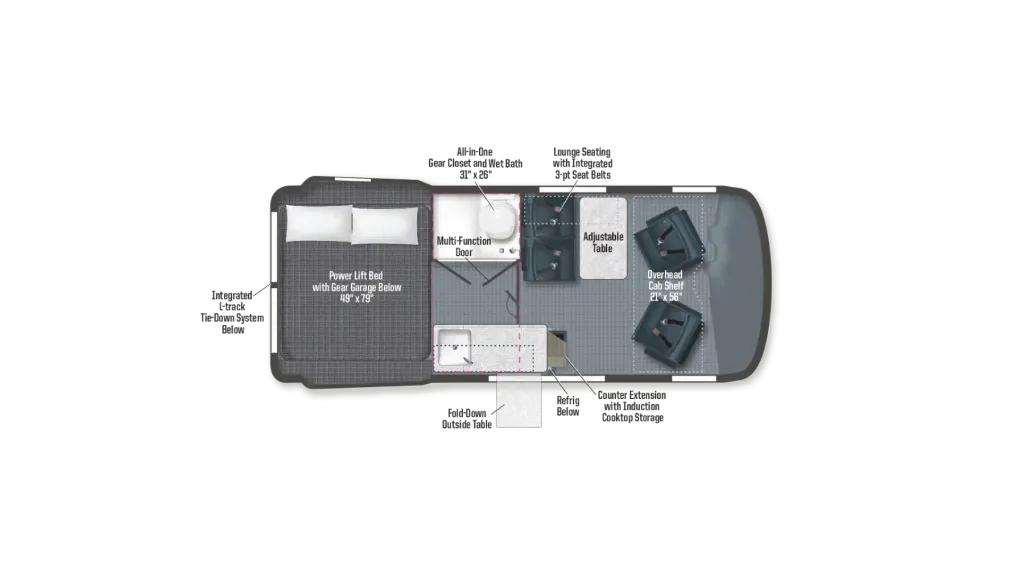 2026 Winnebago Revel 44E floor plan