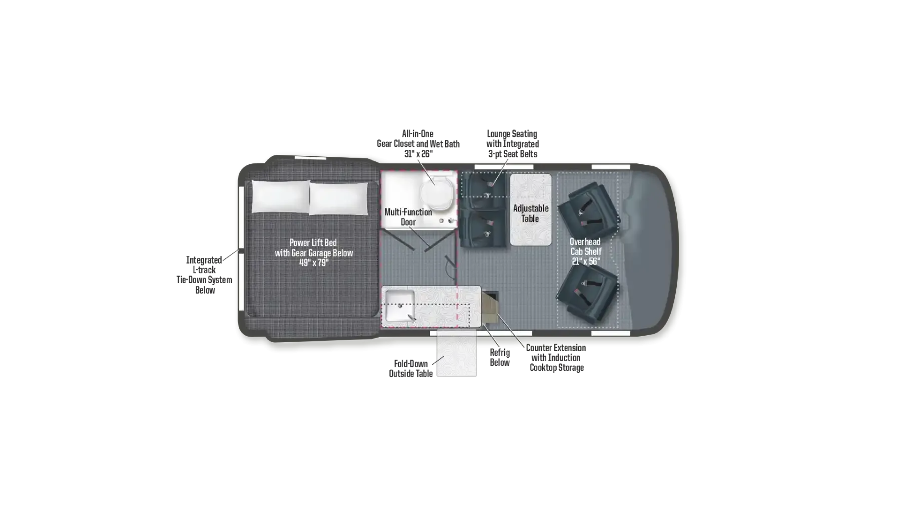2026 Winnebago Revel 44E - Floor plan