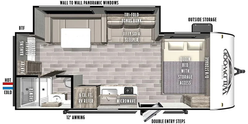 2021 Forest River Wildwood FSX 170SS - Floor plan