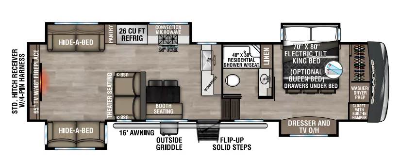 K-Z Durango Gold G360REQ floor plan
