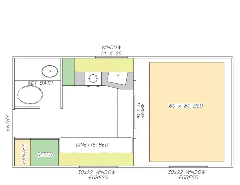 Modern Buggy Trailers TC TC12 floor plan