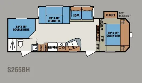 K-Z Sportsmen S265BH floor plan
