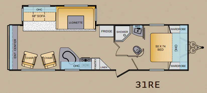 Shasta Revere 31RE floor plan