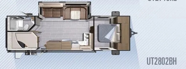 Highland Ridge Open Range Ultra Lite UT2802BH floor plan