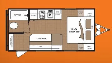 Dutchmen Aspen Trail Mini 1600RB floor plan