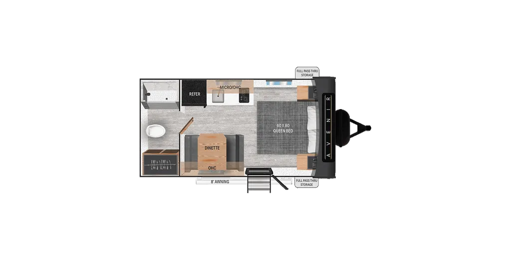 2025 Cruiser RV Avenir 17RB floor plan