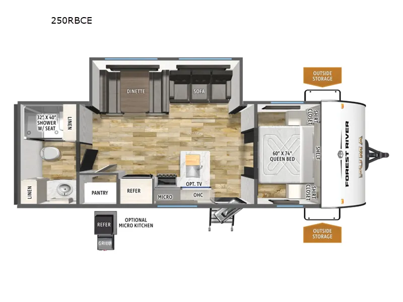 2026 Forest River Puma Camping Edition 250RBCE floor plan