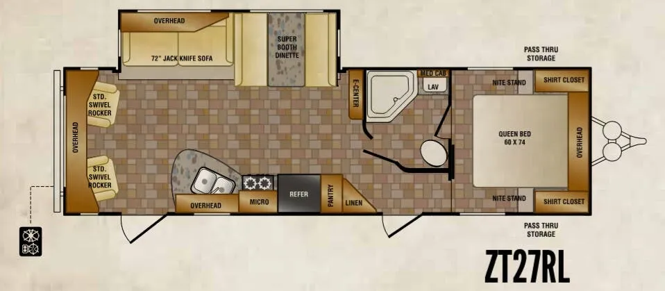 CrossRoads Zinger ZT27RL floor plan