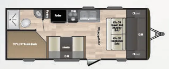 2018 Keystone Hideout LHS 21LHSWE floor plan